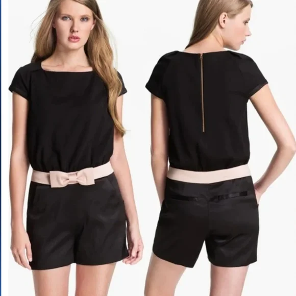 Ted Baker Siria Bow Playsuit Romper, TD Sz 4 - Picture 1 of 6